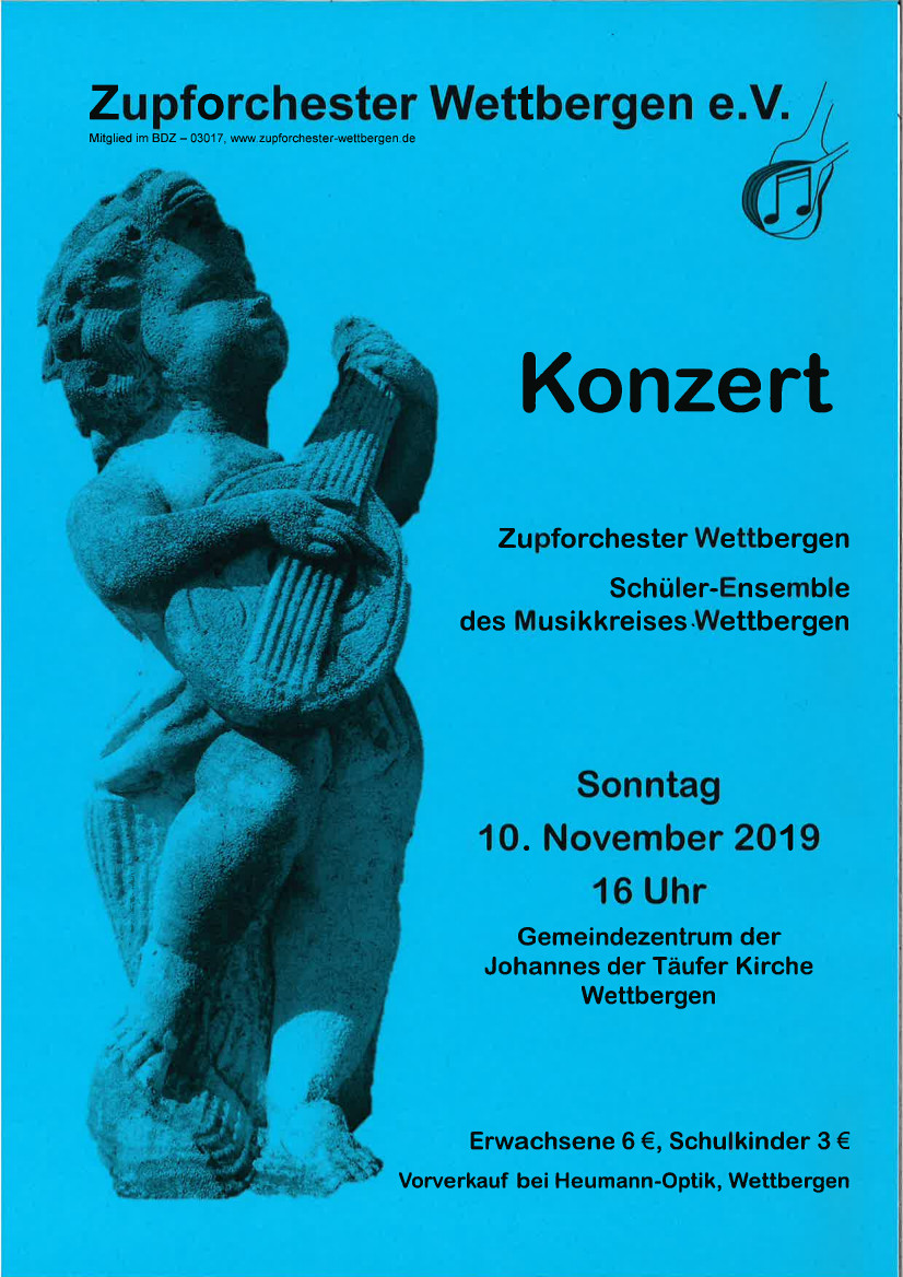 Konzertplakat 10 November 2019